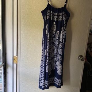 JUST LOVE size XL polyester dress with elastic top and adjust. Spaghetti straps
